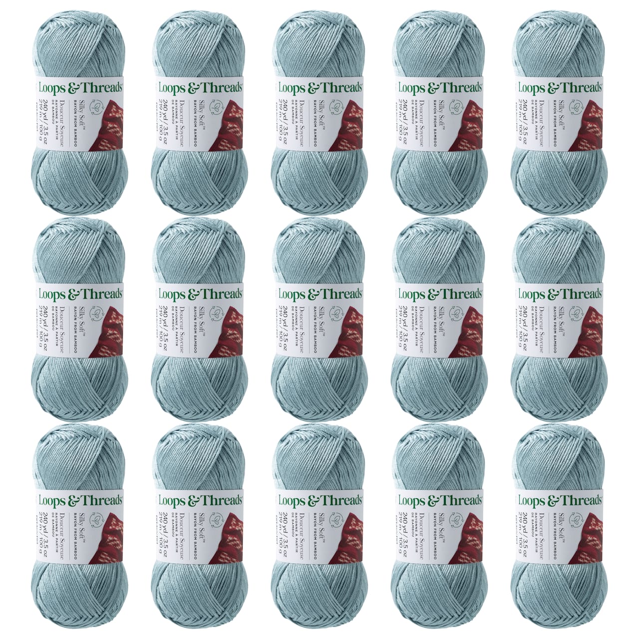 15 Pack: Silky Soft™ Yarn by Loops & Threads®